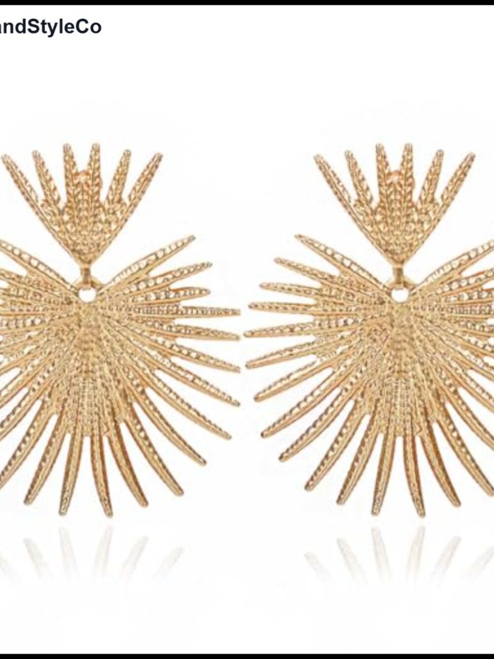 Starburst Statement Earrings for Women Drop Dangle Metal Alloy